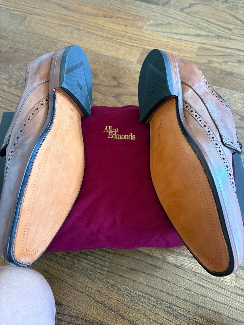 Allen Edmonds Brown Wingtip Derby Shoes
